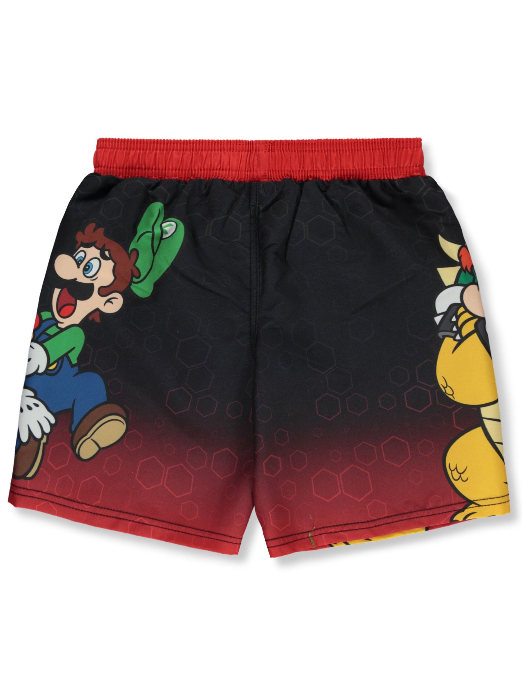 Super Mario Bros - Boy's 2-Piece Rashguard Swimsuit Swimset - SMN129ABBAZ2AC