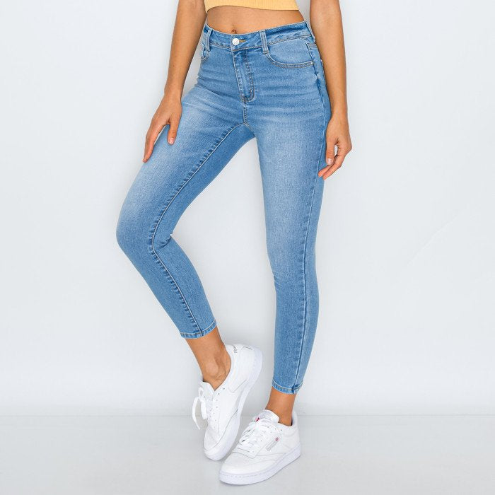 Wax Jean - High Waist Skinny Knit Denim Jeans - 90241