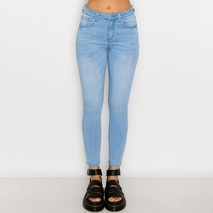 Wax Jean - Pantalones vaqueros ajustados básicos de tejido modal para mujer - 90238