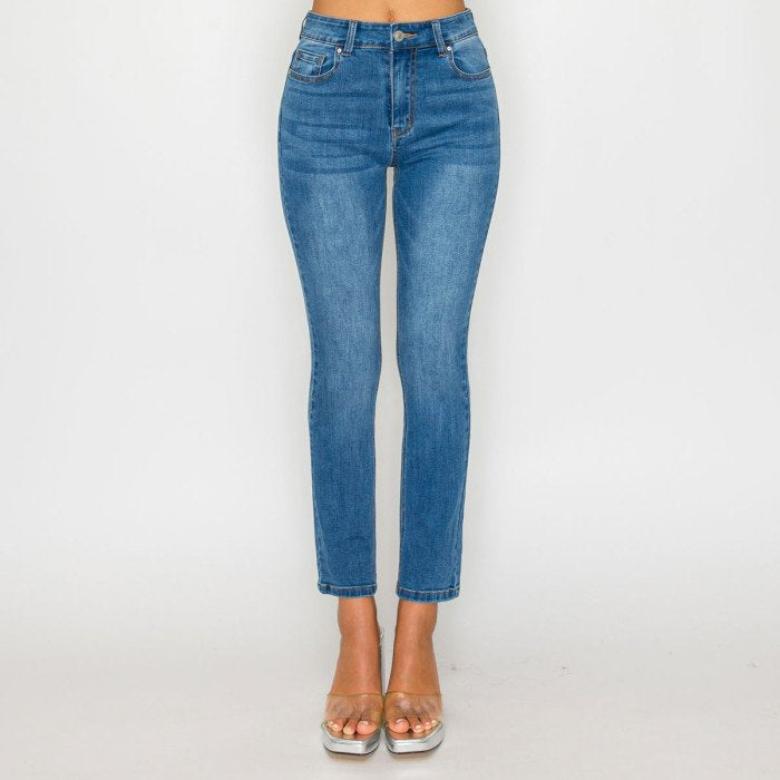 Wax Jean - Women’s Slim Straight Basic Jean [Plus] - 90416XL