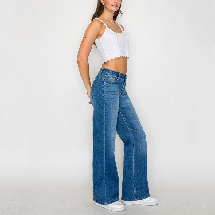 Wax Jean - Women's Wide Leg Low Rise Jean - 90403