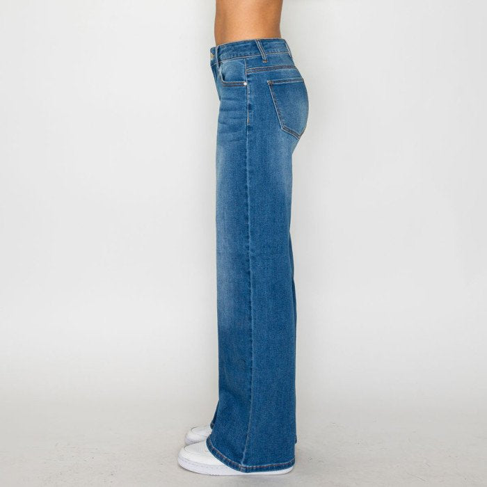 Wax Jean - Women's Wide Leg Low Rise Jean - 90403