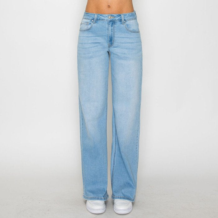 Wax Jean - Women's Wide Leg Low Rise Jean - 90403