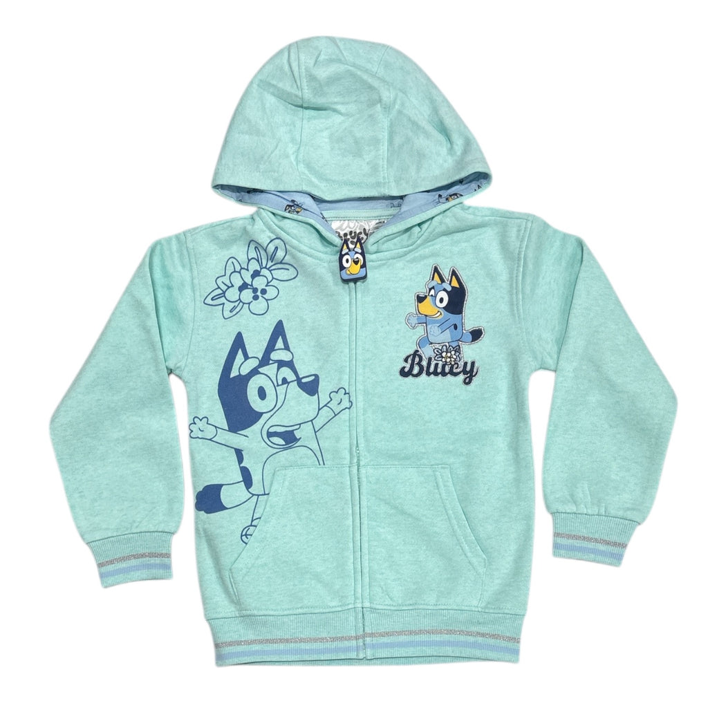 Sudadera con capucha ligera de cremallera completa para niña con bolsillos - 1FQ042