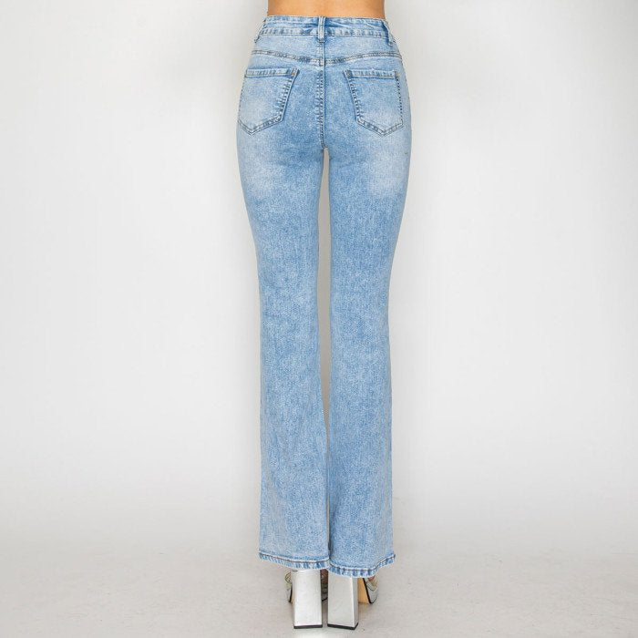 Wax Jean - Women’s Snow Wash Bootcut Jean - 90415