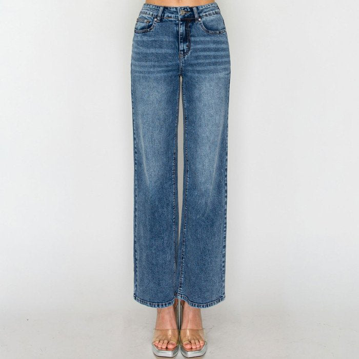 Wax Jean - Women’s Snow Wash Wide Leg - 90417