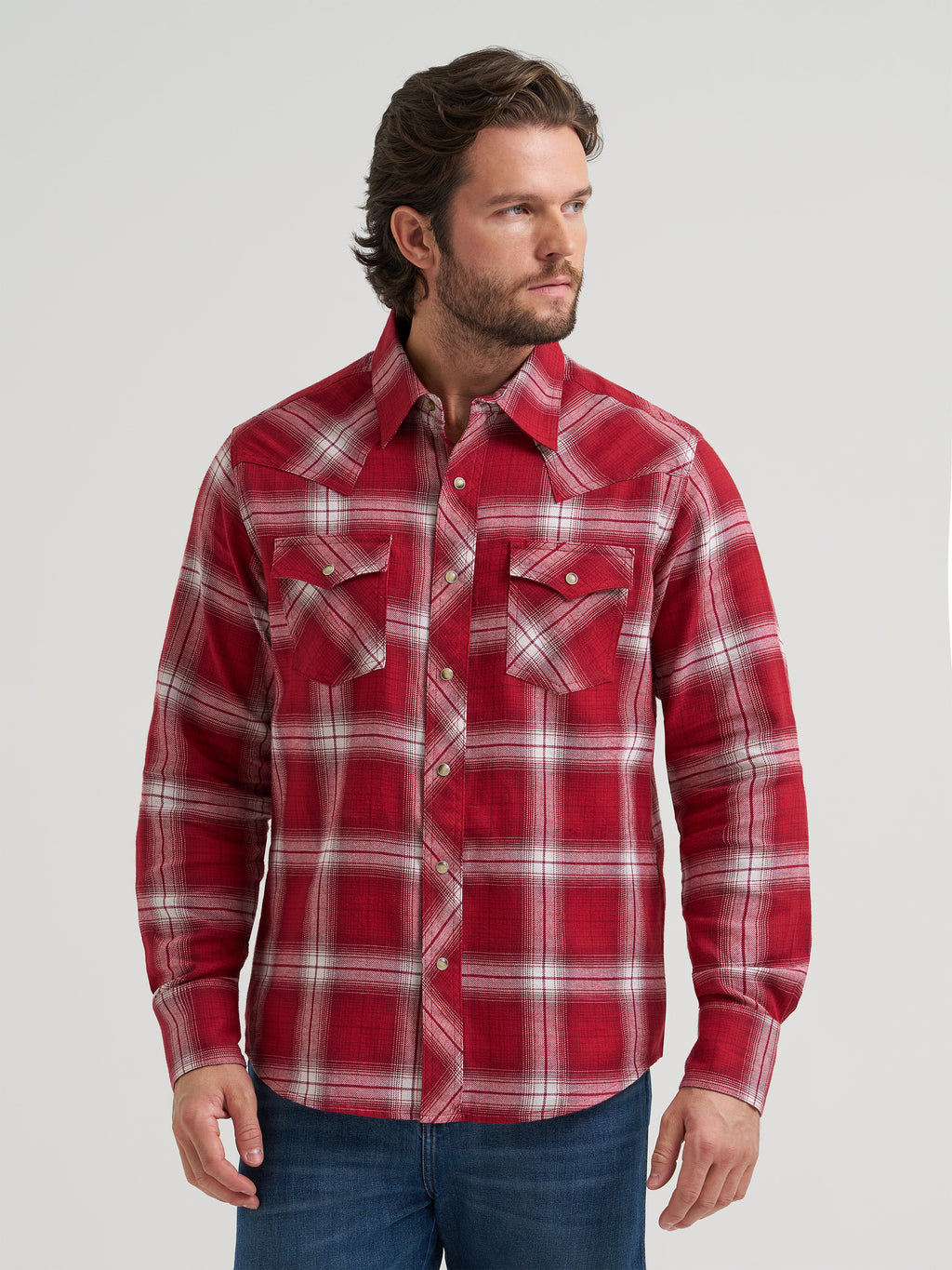 Wrangler Men’s Retro® Flannel Long Sleeve Shirt - Modern Fit - 112381934