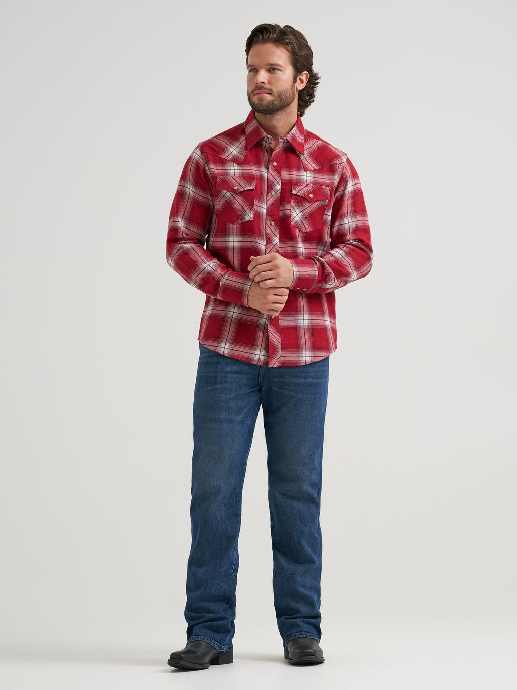 Wrangler Men’s Retro® Flannel Long Sleeve Shirt - Modern Fit - 112381934