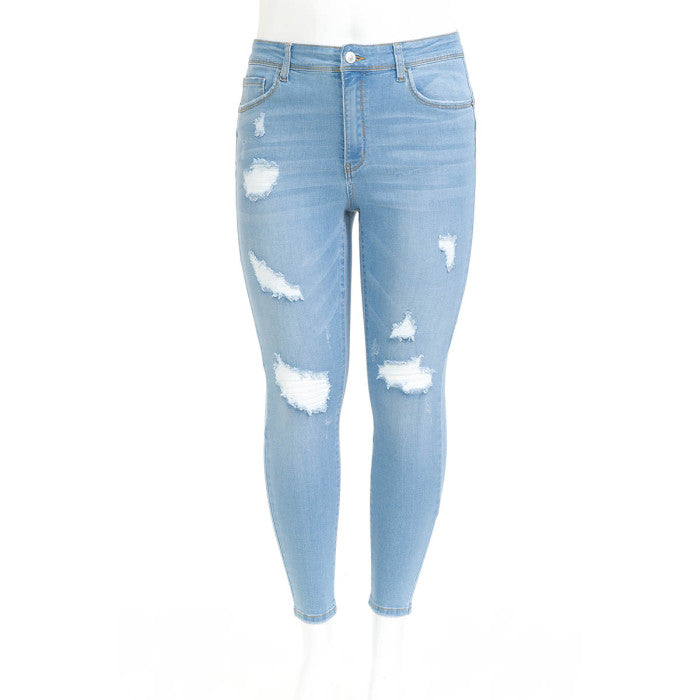 Wax Jean - Women's High Waist Ankle Jeans [Plus Size] - 90240XL