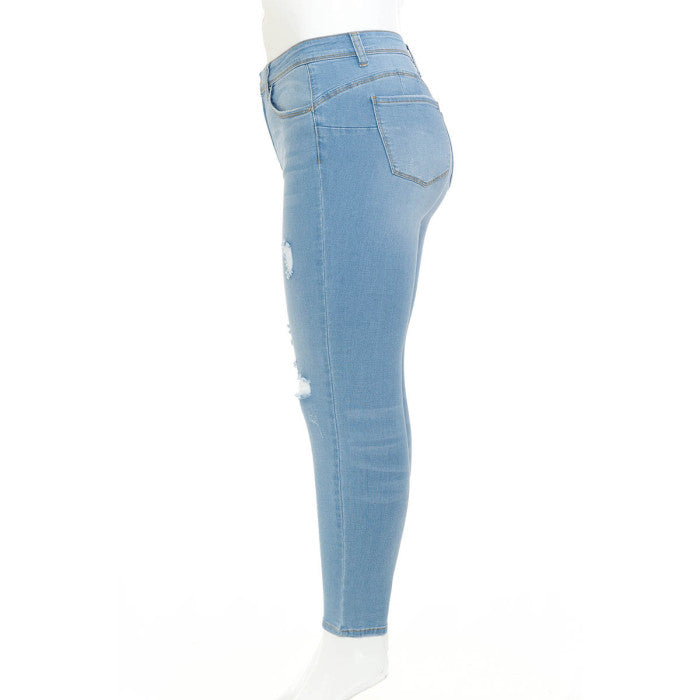 Wax Jean - Women's High Waist Ankle Jeans [Plus Size] - 90240XL