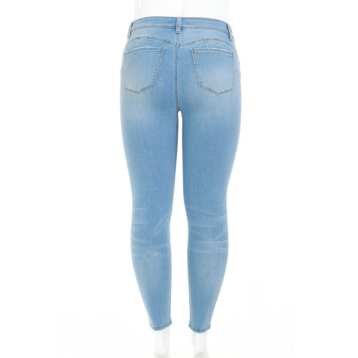 Wax Jean - Women's High Waist Ankle Jeans [Plus Size] - 90240XL