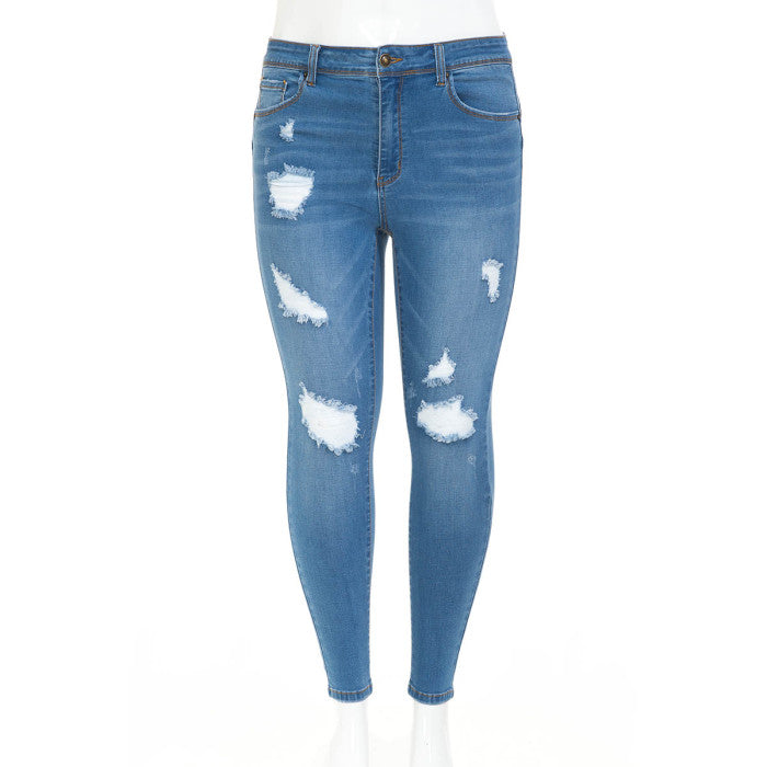 Wax Jean - Women's High Waist Ankle Jeans [Plus Size] - 90240XL