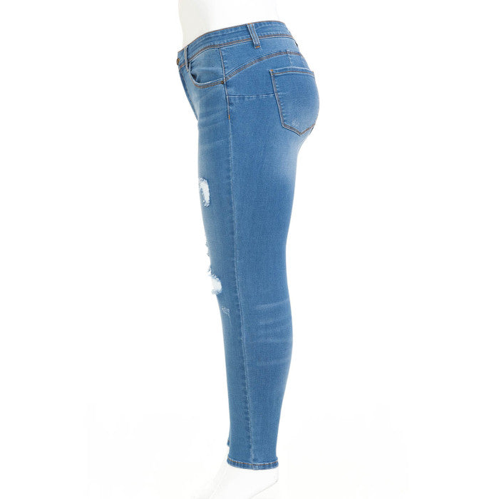 Wax Jean - Women's High Waist Ankle Jeans [Plus Size] - 90240XL