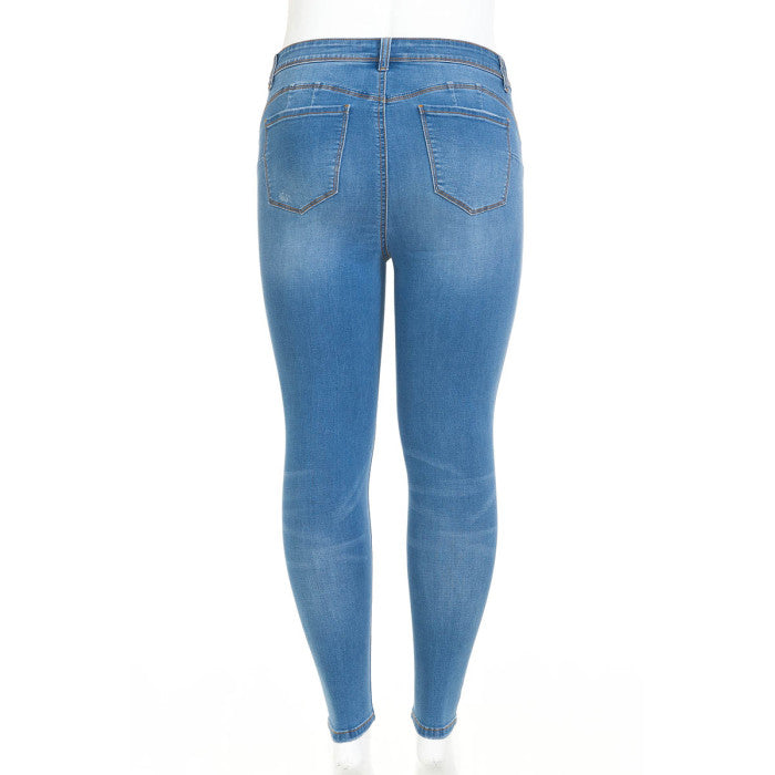 Wax Jean - Women's High Waist Ankle Jeans [Plus Size] - 90240XL