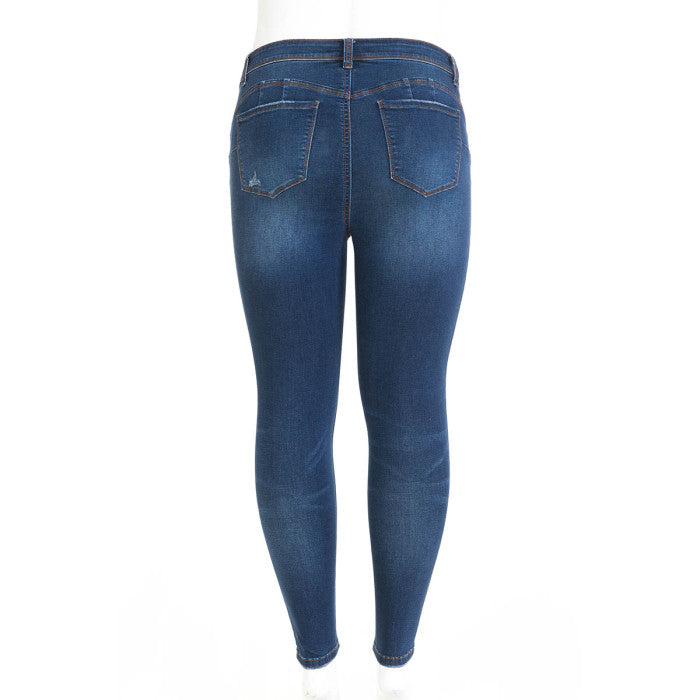 Wax Jean - Women's High Waist Ankle Jeans [Plus Size] - 90240XL