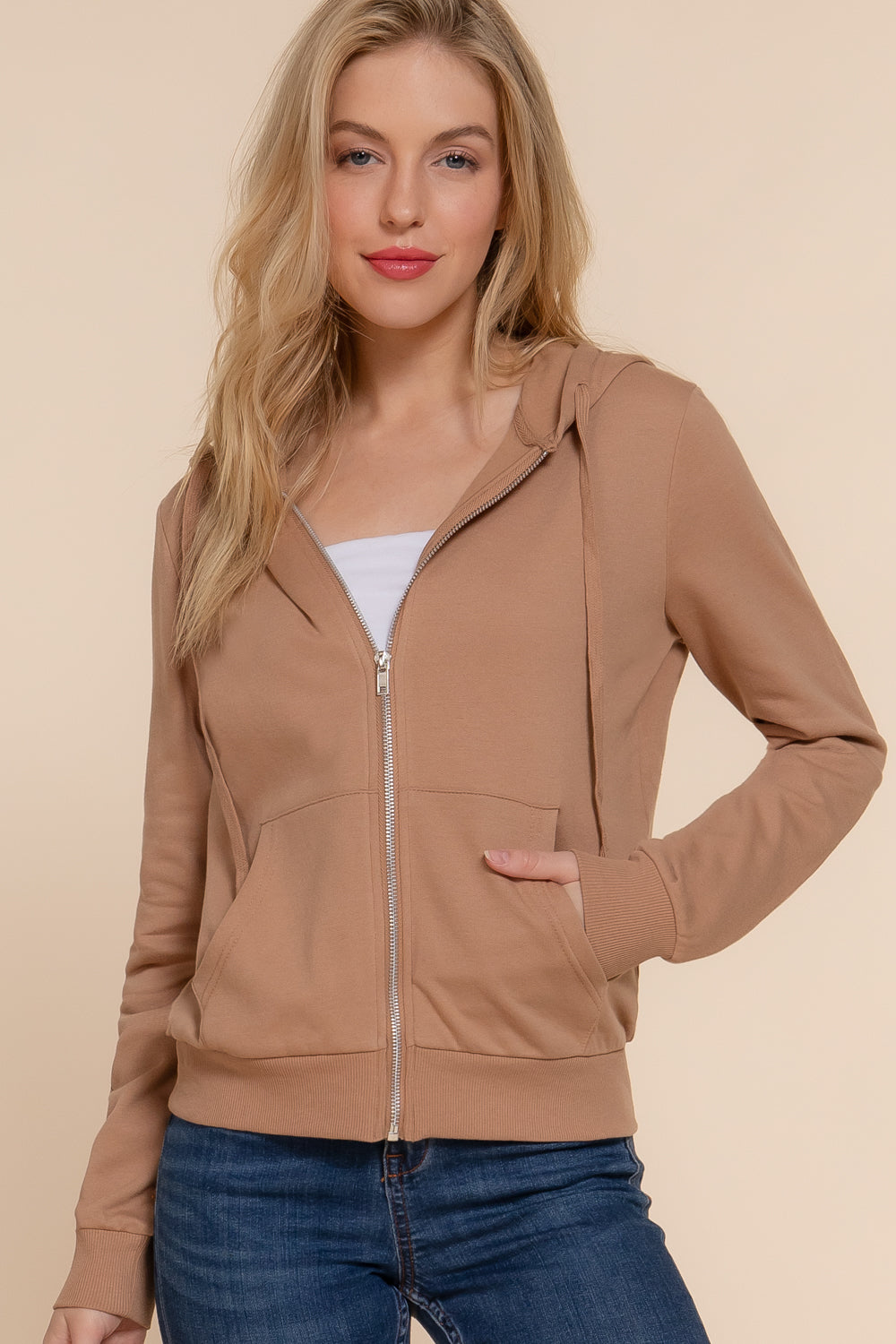 Active USA - Women's Fleece French Terry Hoodie - J2069