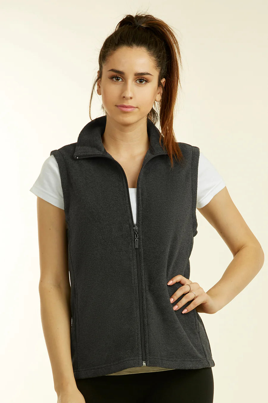 Sofra - Chaleco polar de micropolar para mujer [Talla grande] - LPF100XE