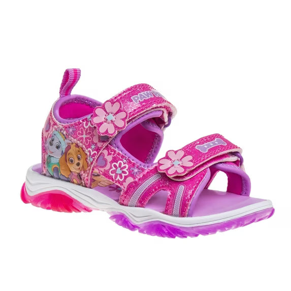 Nickelodeon Paw Patrol Double Hook & Loop Girls Toe Sport Toddler Sandals - CH98977
