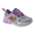 Frozen Sneakers for Girls Glitter Comfortable Adjustable Strap - CH102330
