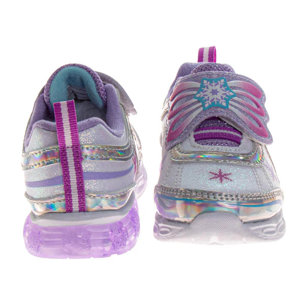 Frozen Sneakers for Girls Glitter Comfortable Adjustable Strap - CH102330