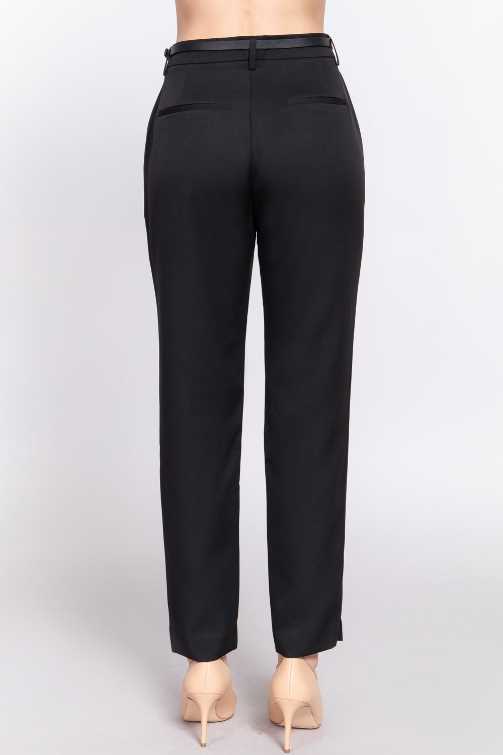 Active USA - Women's Classic Woven  Pants W/Belt - P10251