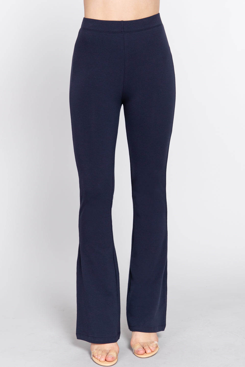 Active USA - Pantalón de yoga ajustado con cintura elástica acampanada para mujer - P13392