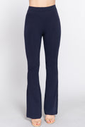 Active USA - Pantalón de yoga ajustado con cintura elástica acampanada para mujer - P13392