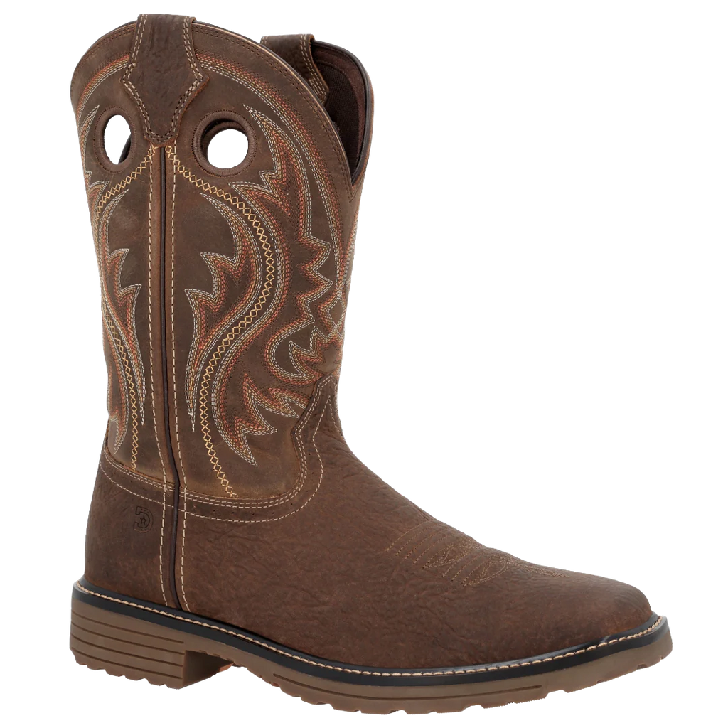 Durango - Men's Workhorse Bark Brown & Glazed Cognac Western Boots - DDB0527