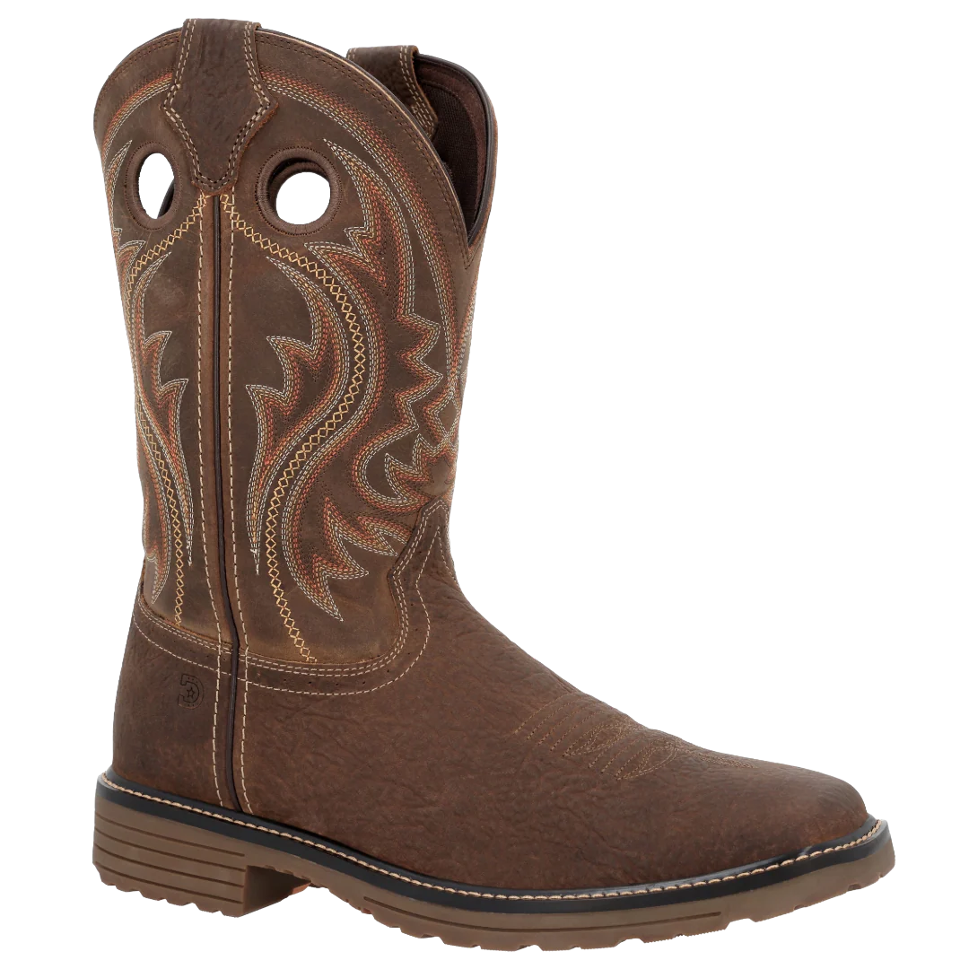 Durango - Men's Workhorse Bark Brown & Glazed Cognac Western Boots - DDB0527