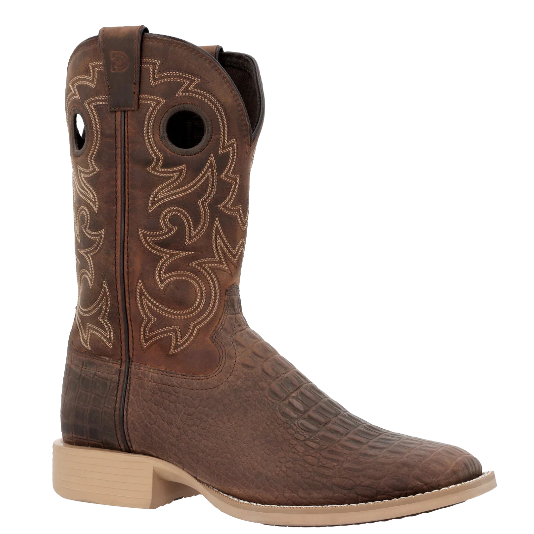 Durango  - Men's Shyloh Nicotine Croc Western Boot - DDB0530