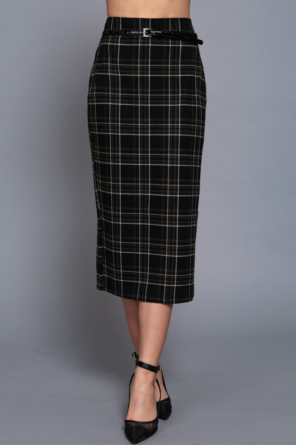 Active USA - Falda de columna con cinturón para mujer - S14754