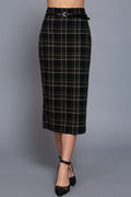Active USA - Falda de columna con cinturón para mujer - S14754