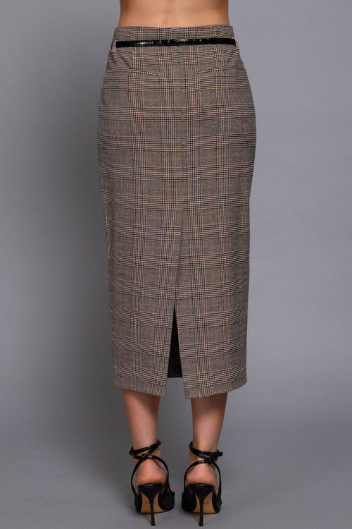 Active USA - Falda de columna con cinturón para mujer - S14754