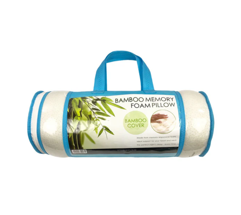 Almohada de espuma viscoelástica de bambú 45 x 68 cm - TAMAÑO QUEEN