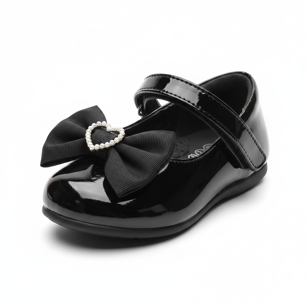 Josmo Girl's Infant Dress Shoes Patent Finish Glossy Formal Flats - 99205