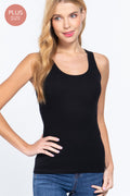 Active USA - Women's Racerback Rib Tank Top [Plus] - T70828