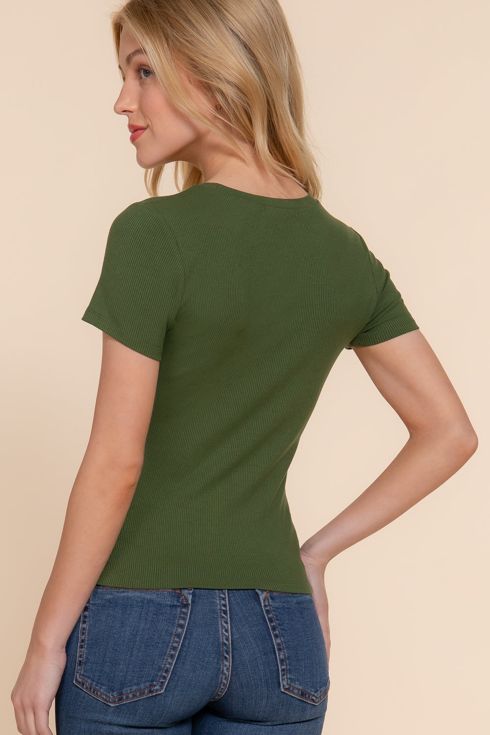 Active USA - Women's Crew Neck Tee with Pocket - T11340C