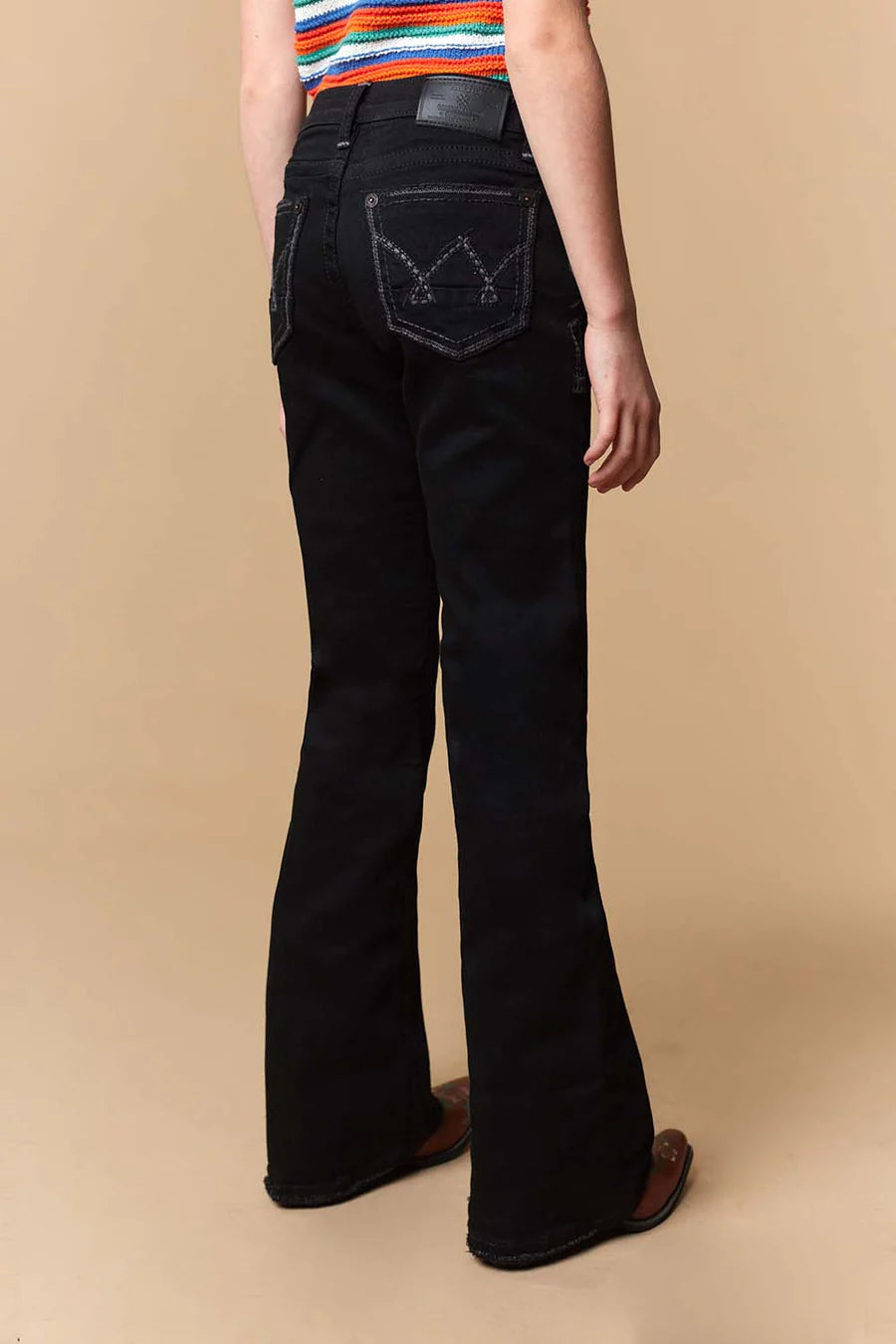 Sexy Couture - Jeans de pierna ancha con bordado ligero para niña - W244-PB-K