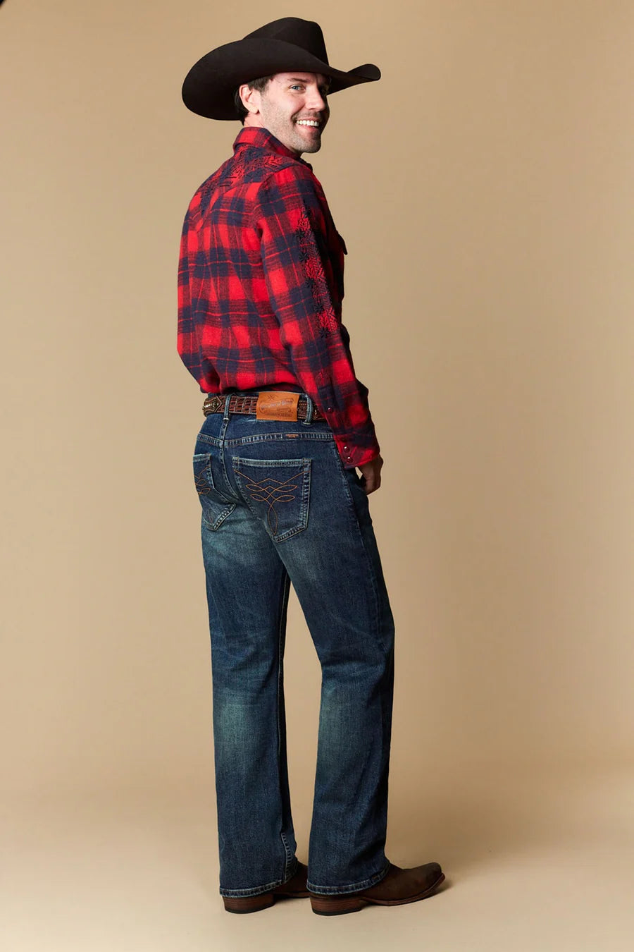 Western Blue - Jeans rectos de vaquero para hombre - WB-625