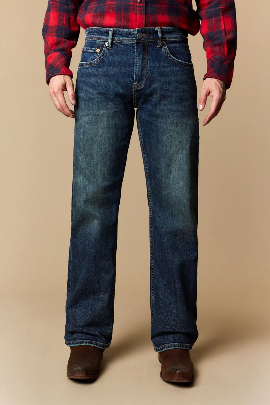 Western Blue - Jeans rectos de vaquero para hombre - WB-625