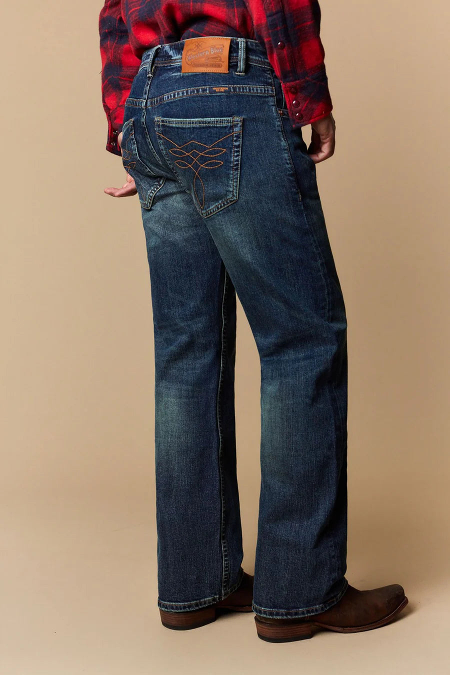 Western Blue - Jeans rectos de vaquero para hombre - WB-625