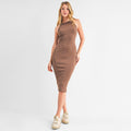 Ambiance - Women's Crew Neck Mid Dress - 73358