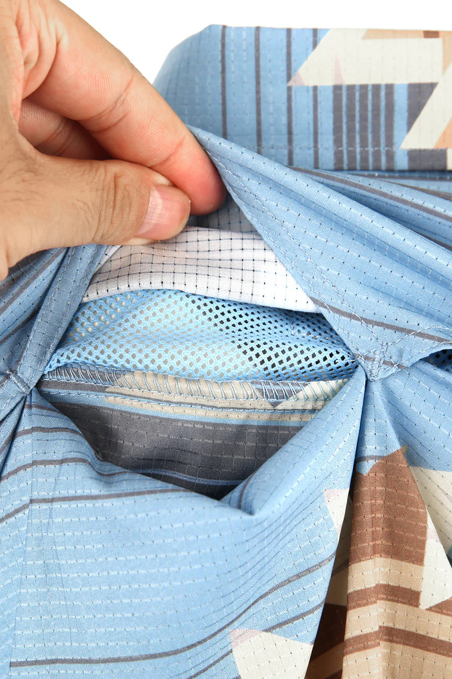 Camisa de manga corta para hombre Western Blue - Wild Venture Prints - WL-015
