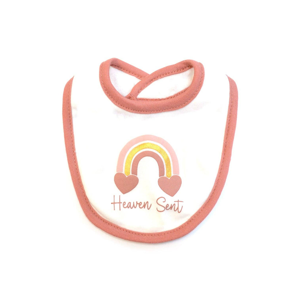Conjunto de 3 piezas de body, pantalón y babero de arcoíris para bebé Baby Views - V145F201