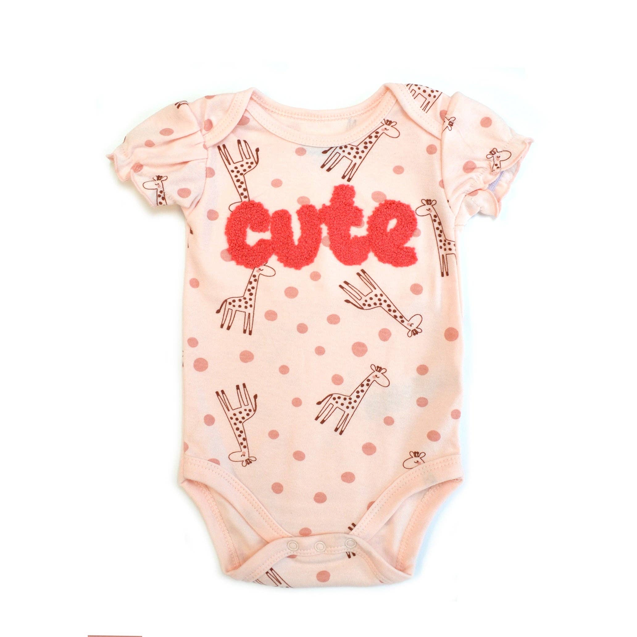 Baby 3pcs Chenille Applique Bodysuit Socks Pants Set - B148J201
