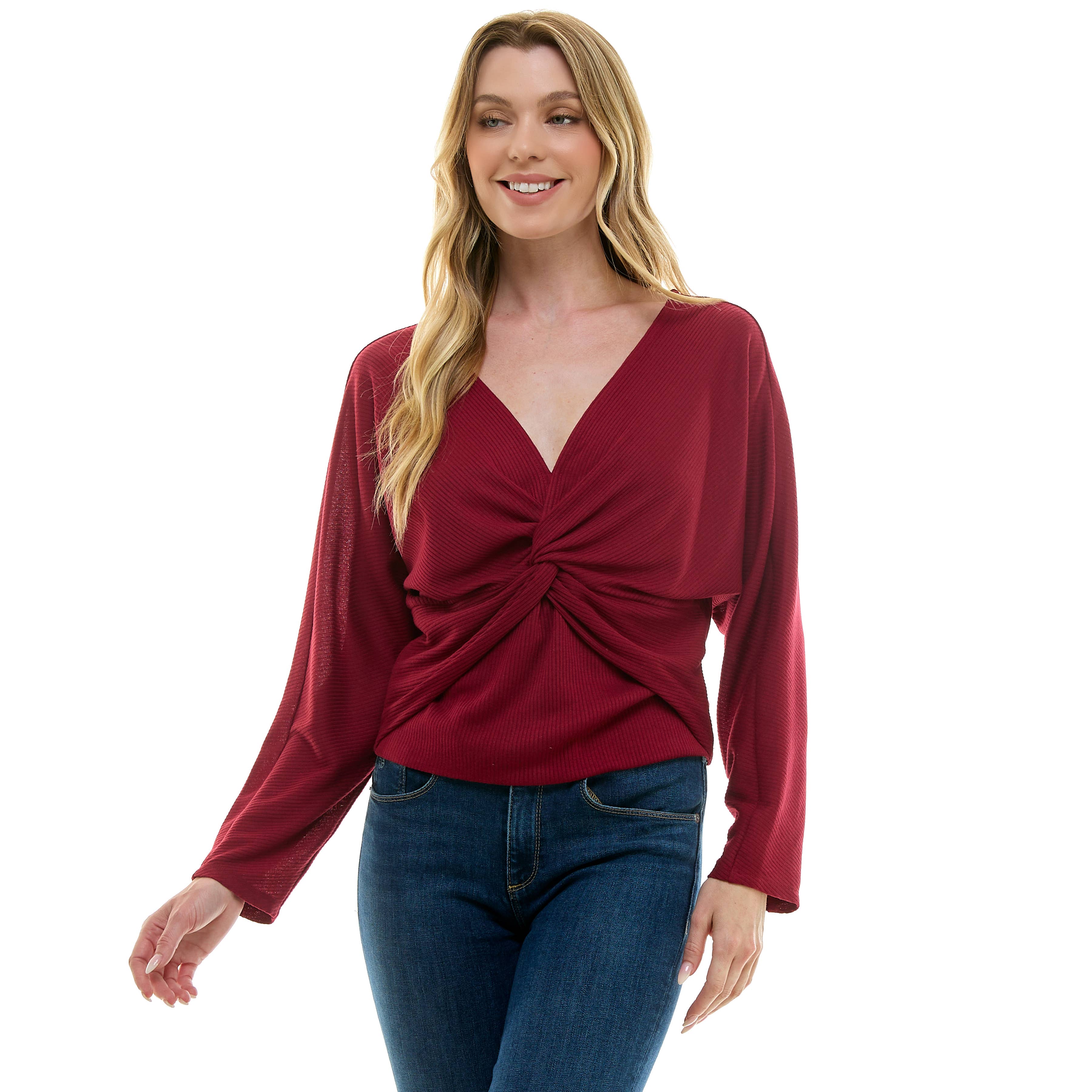 Colección Winslow - Top de punto acanalado con detalle retorcido para mujer - MA13234T36