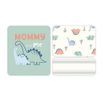 Pack of 3 Baby Dinosaur Puffy Print Pattern Bodysuits - V173G103