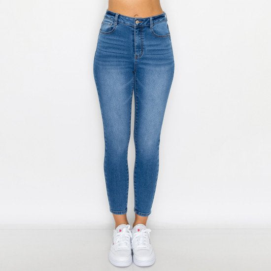 Wax Jean - High Waist Skinny Knit Denim Jeans - 90241