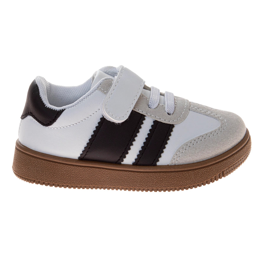 Josmo Retro Varsity White Black Sporty Sneakers - 96992H