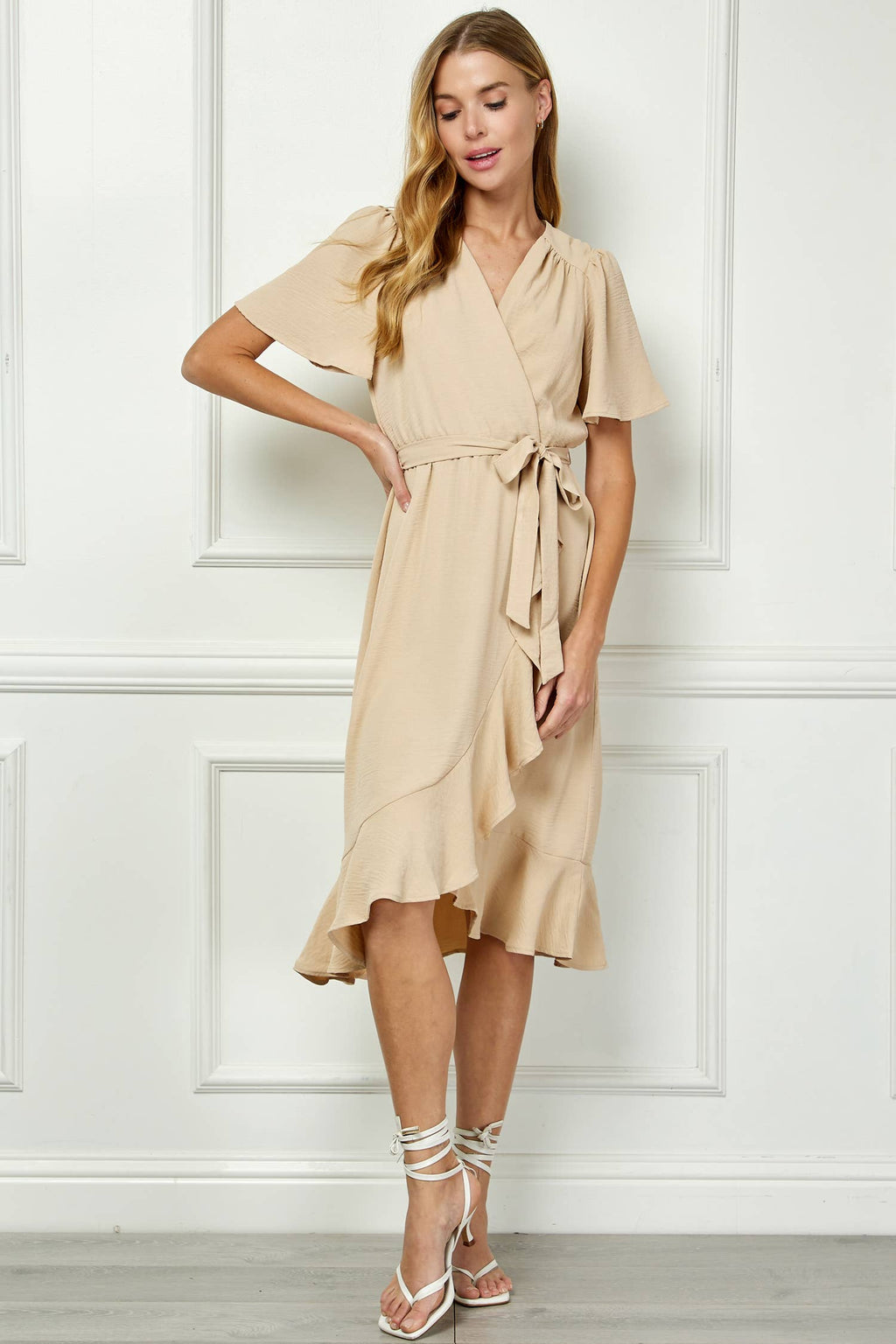Colección Winslow - Vestido cruzado falso de elegancia clásica para mujer - Y95651P33